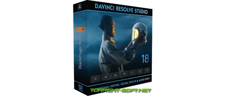 Иконка Blackmagic Design DaVinci Resolve Studio 18.5.1 Build 6 (2023) РС RePack by AlekseyPopovv