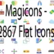 Иконка Иконки - Icono.space - Magicons - 2867 Flat Icons [EPS, SVG, PNG, Sketch]