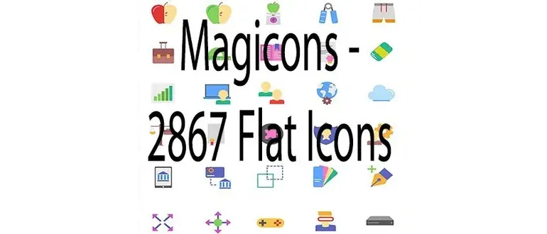 Иконка Иконки - Icono.space - Magicons - 2867 Flat Icons [EPS, SVG, PNG, Sketch]
