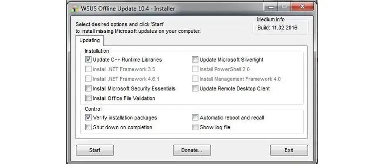 Иконка Полный набор обновлений для Microsoft Windows и Office x86 x64 (15.11.17)