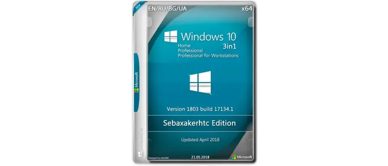 Иконка Windows 10 1803 Build 17134.1 3in1 (x64) Sebaxakerhtc Edition [Multi Ru]