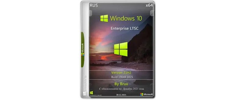 Иконка Windows 10 Enterprise LTSC 21H2 (Build 19044.1415) x64 by Brux [Ru]