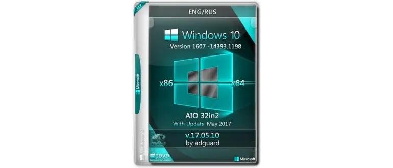 Иконка Windows 10 Version 1607 with Update [14393.1198] x86 x64 AIO [32in2] adguard v17.05.10 (2017) Русский Английский