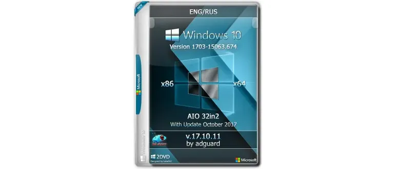 Иконка Windows 10 Version 1703 with Update (x86-x64) AIO [32in2] adguard v17.10.11 (2017) Русский