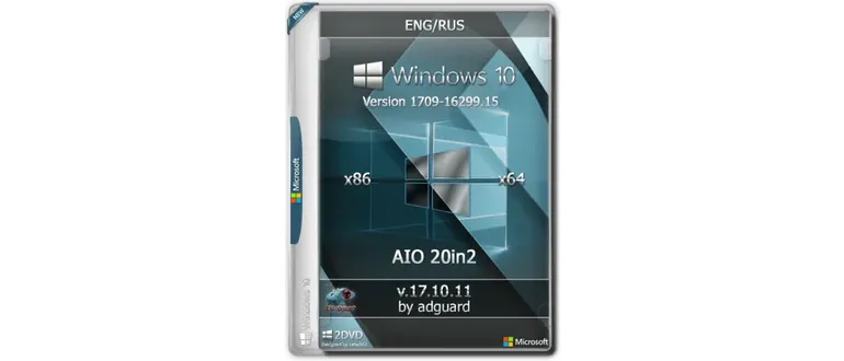 Иконка Windows 10 Version 1709 with Update (x86-x64) AIO [20in2] adguard (2017) Русский