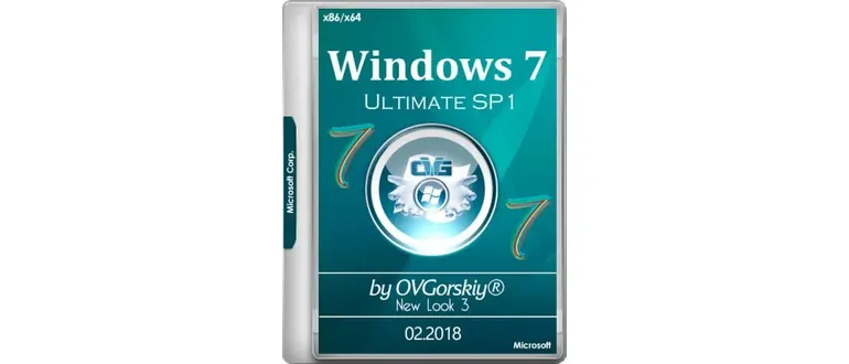 Иконка Windows 7 Ultimate Ru x86 x64 SP1 NL3 by OVGorskiy® 02.2018 2 DVD (2018) Русский