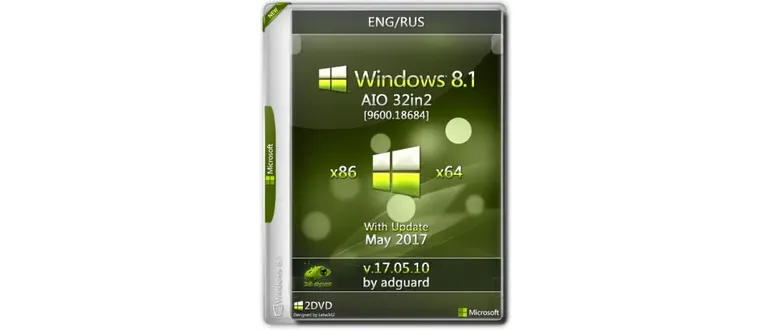 Иконка Windows 8.1 with Update [9600.18684] x86 x64 AIO [32in2] adguard v.17.05.10 (2017) Русский Английский