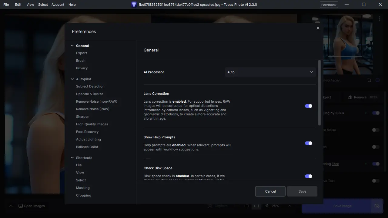 Настройки программы