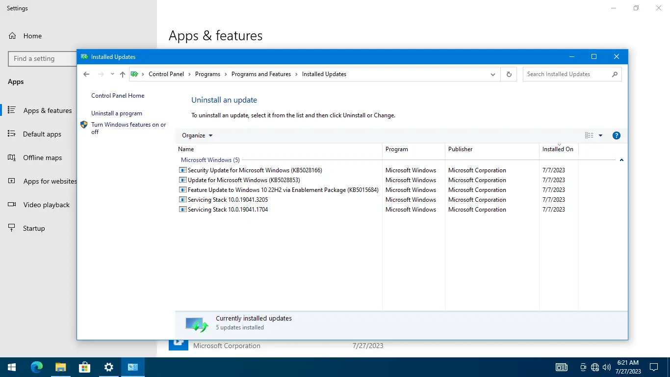 Настройки программы