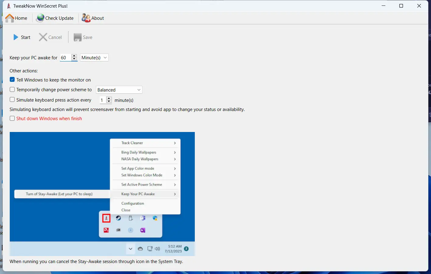 Настройки программы