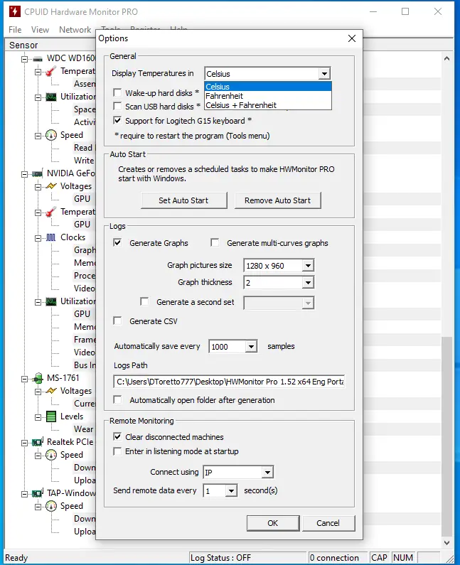 Настройки программы
