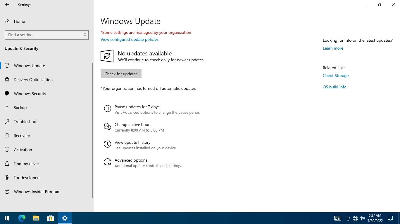 Настройки программы