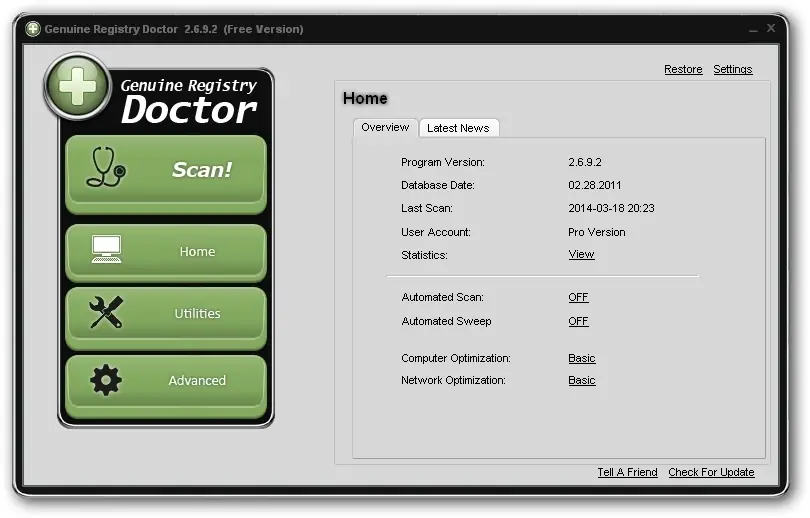 Настройки программы