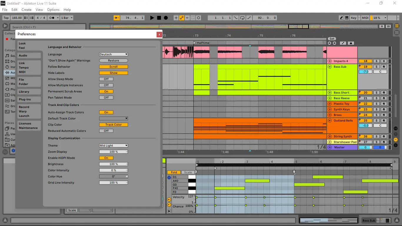Пользовательсткй интерфейс Ableton - Live Suite 11.2.5 (x64) [Multi]