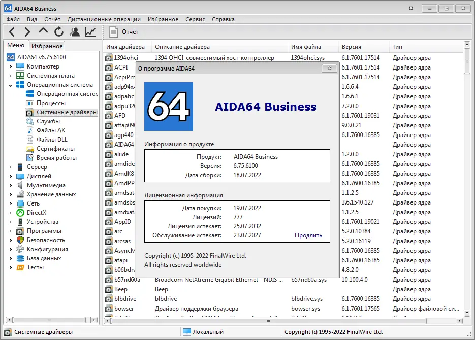 Пользовательсткй интерфейс AIDA64 Extreme Engineer Business Network Audit 6.75.6100 Final Repack (& Portable) by Litoy [Multi Ru]