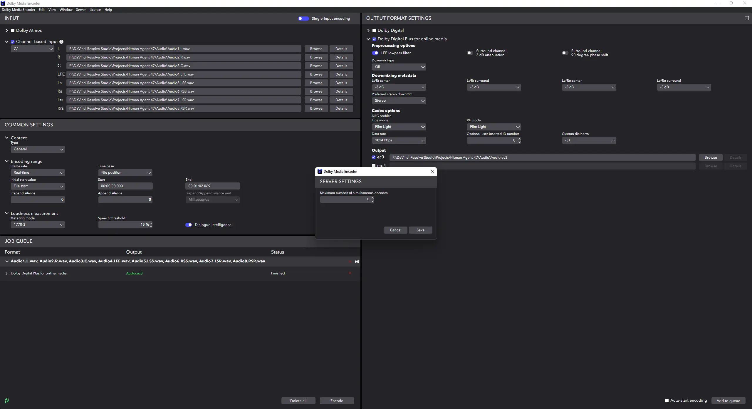 Пользовательсткй интерфейс Dolby Media Encoder 3.4.0 Portable by AlekseyPopovv [En]
