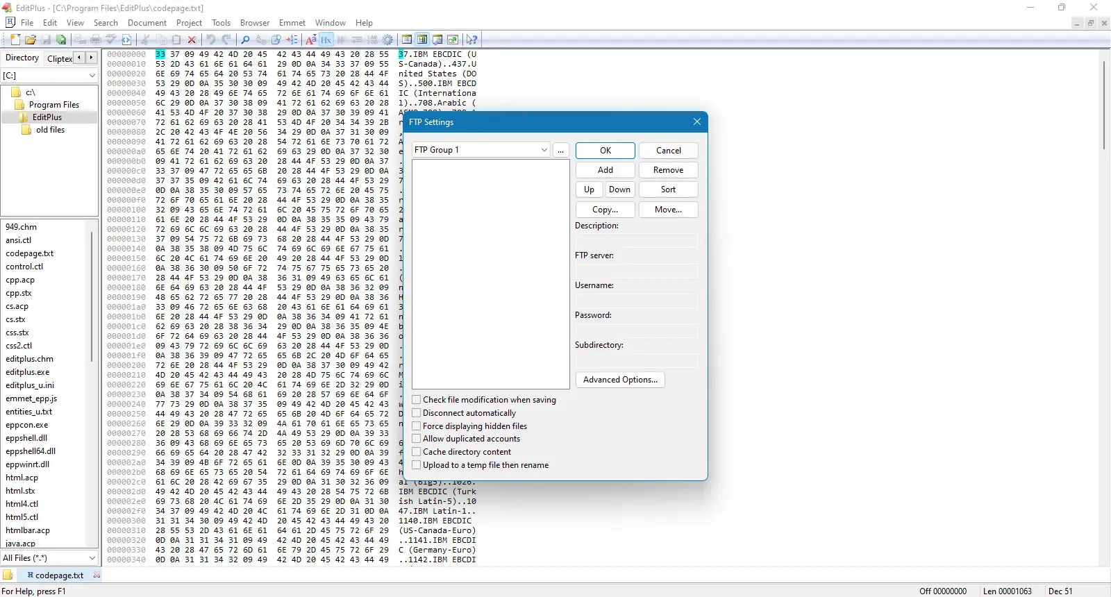 Пользовательсткй интерфейс EditPlus 5.7.0 build 4352 + EditPlus 5.7.0 patch 4385 [En]