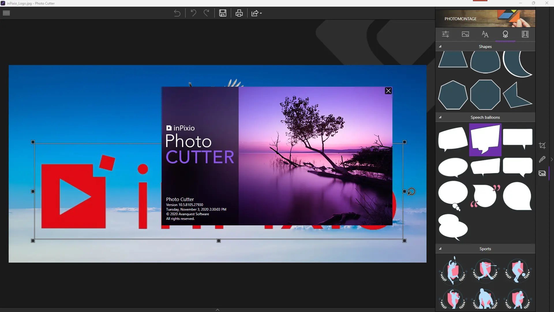 Пользовательсткй интерфейс inPixio Photo Cutter 10.5.8105 Portable by FC Portables [Multi]