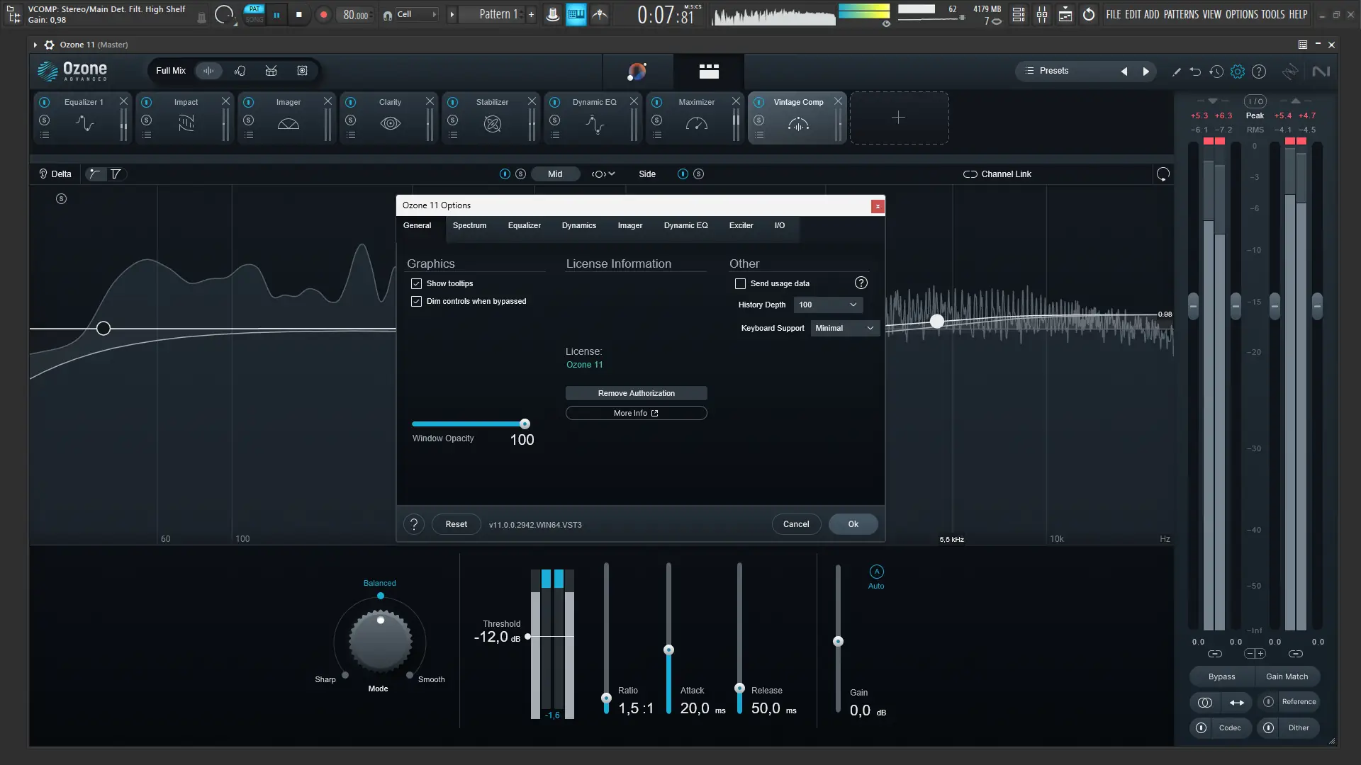Пользовательсткй интерфейс iZotope - Ozone 11 Advanced 11.0.0 VST 3, AAX (x64) RePack by R2R [En]