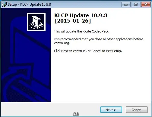 Пользовательсткй интерфейс K-Lite Codec Pack 10.9.5 Mega Full Standard Basic+Update 10.9.8 (2015) Английский