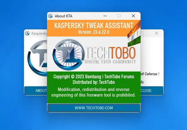 Пользовательсткй интерфейс Kaspersky Tweak Assistant 23.7.21.0 [En]