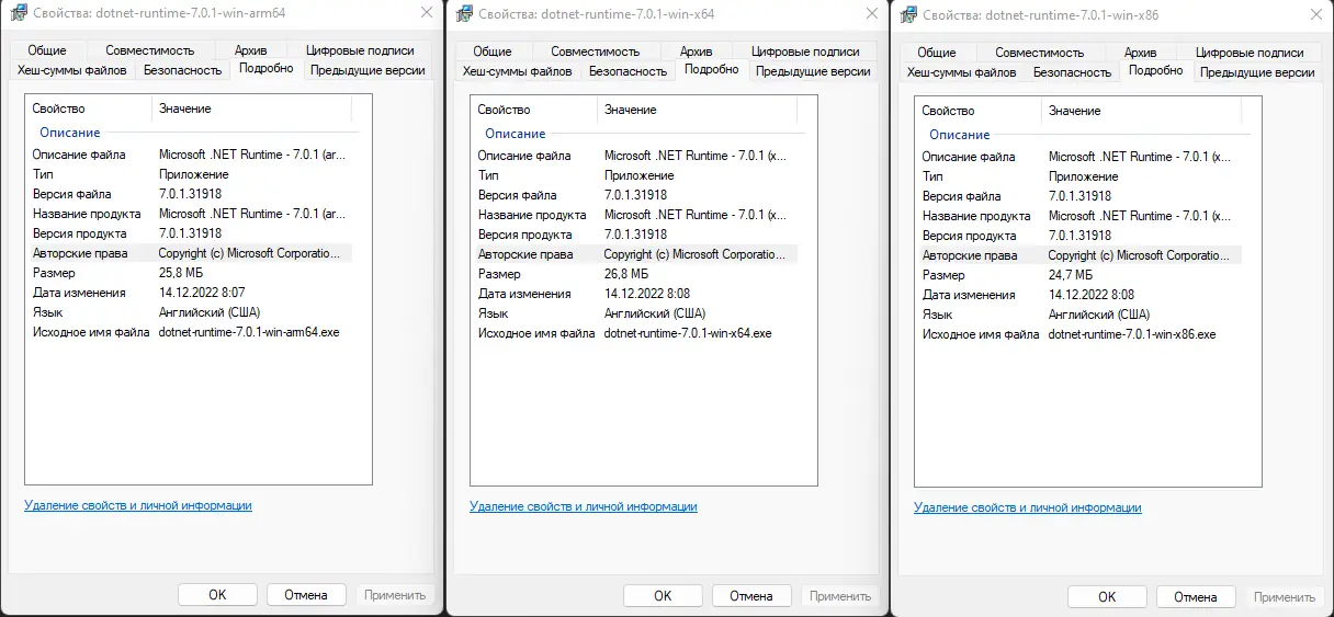 Пользовательсткй интерфейс Microsoft .NET 7.0.1 Runtime [Ru En]