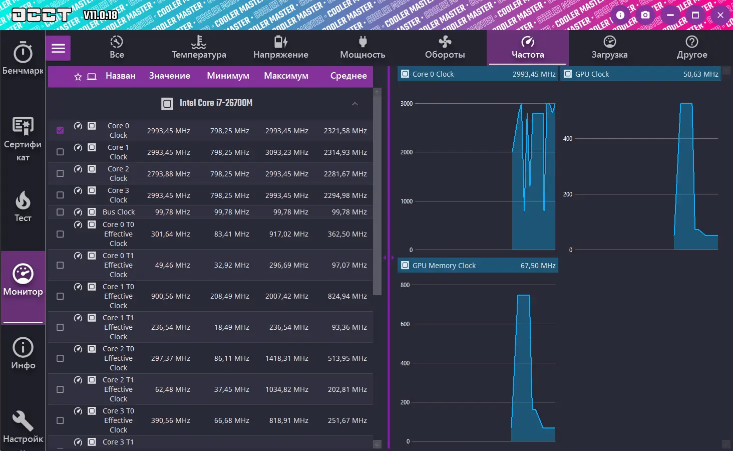 Пользовательсткй интерфейс OCCT 11.0.18 Final Portable [Multi Ru]