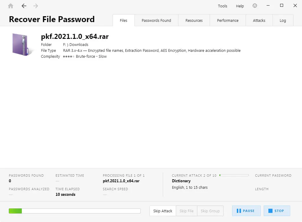Пользовательсткй интерфейс Passware Kit Forensic 2021.1.0 prepatched retail x64 [En]