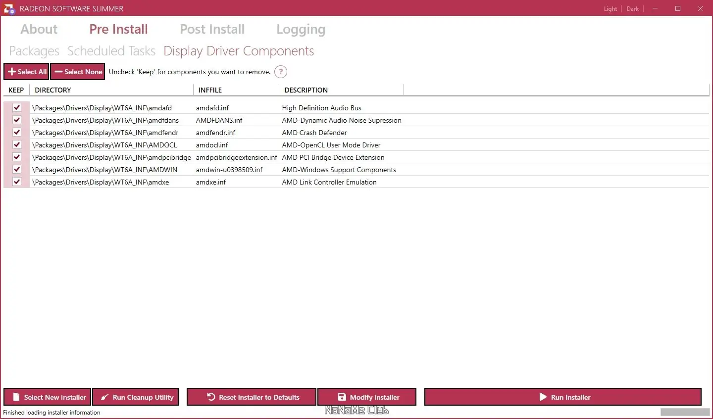 Пользовательсткй интерфейс Radeon Software Slimmer 1.11.0 Portable [En]
