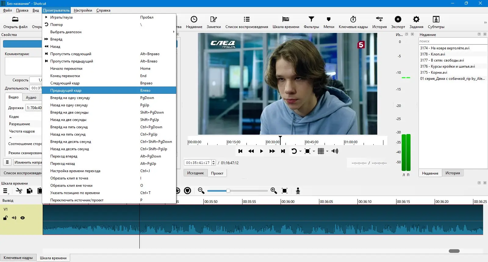 Пользовательсткй интерфейс Shotcut 25.03.29 + Portable [Multi Ru]