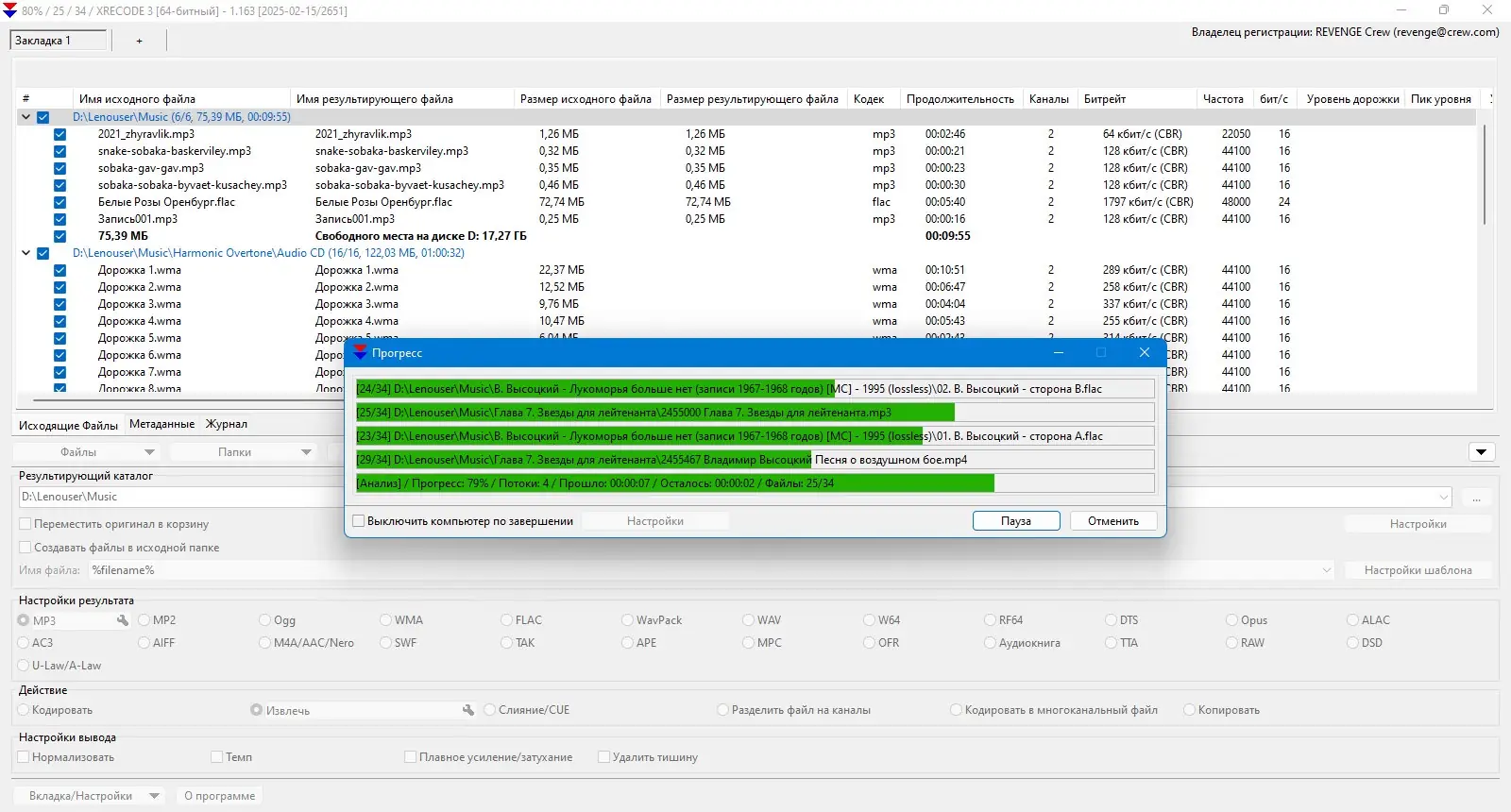 Пользовательсткй интерфейс XRecode 3 1.163 + Portable [Multi Ru]