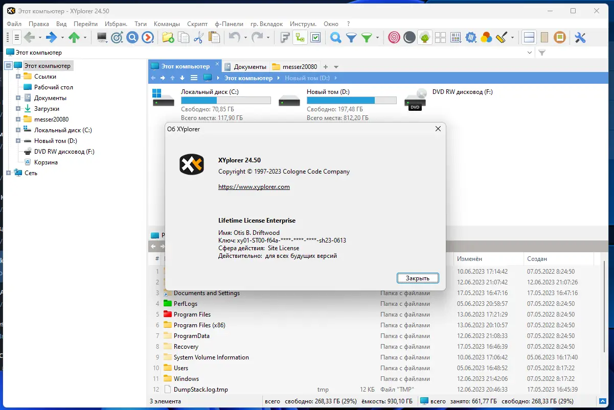 Пользовательсткй интерфейс XYplorer 24.50.0000 + Portable [Multi Ru]