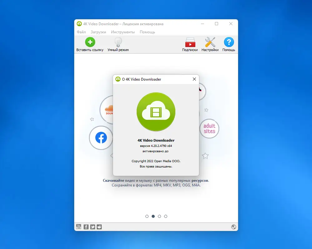 Программный интерфейс 4K Video Downloader 4.20.2.4790 RePack (& Portable) by TryRooM [Multi Ru]
