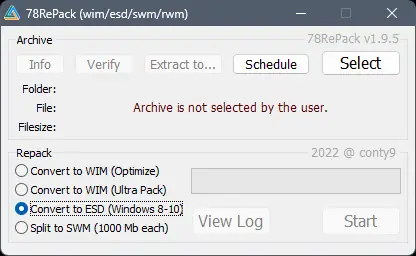 Программный интерфейс 78RePack 1.9.5 New (WimLib 1.14.2) Portable by conty9 [En]