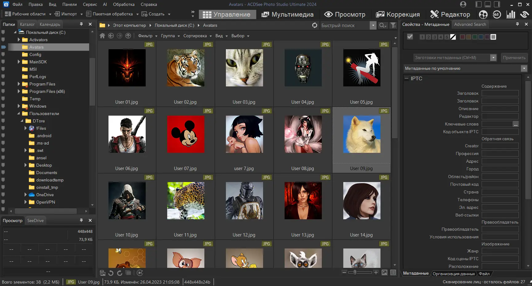 Программный интерфейс ACDSee Photo Studio Ultimate 2024 17.1.1.3800 Full Lite RePack by KpoJIuK [Ru En]