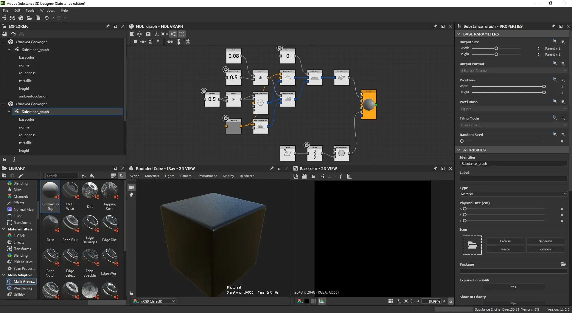 Программный интерфейс Adobe Substance 3D Designer 11.2.0 Build 4869 [Multi]