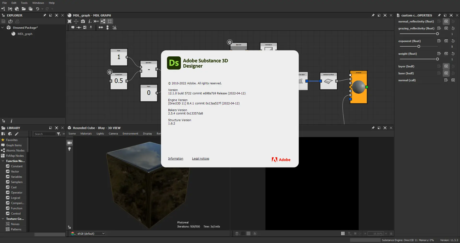 Программный интерфейс Adobe Substance 3D Designer 12.1.0 Build 5722 [Multi]