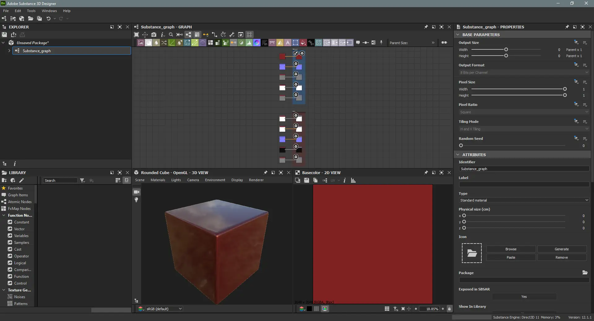 Программный интерфейс Adobe Substance 3D Designer 12.1.1 Build 5825 [Multi]