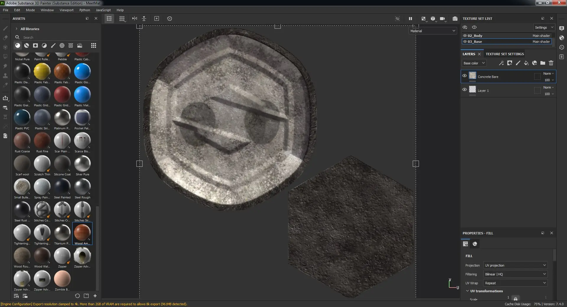 Программный интерфейс Adobe Substance 3D Painter 7.4.0 Build 1366 [Multi]