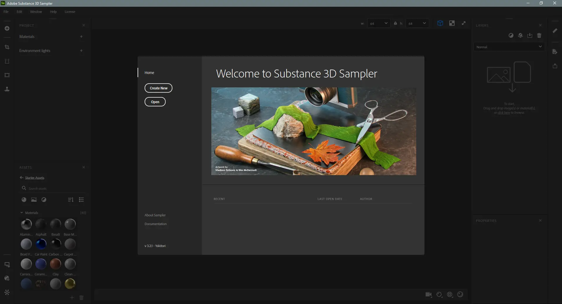 Программный интерфейс Adobe Substance 3D Sampler 3.2.1 Build 1446 [Multi]