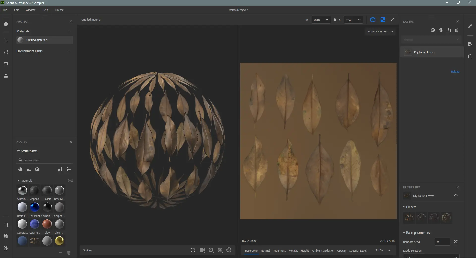 Программный интерфейс Adobe Substance 3D Sampler 3.3.1 Build 1866 [Multi]