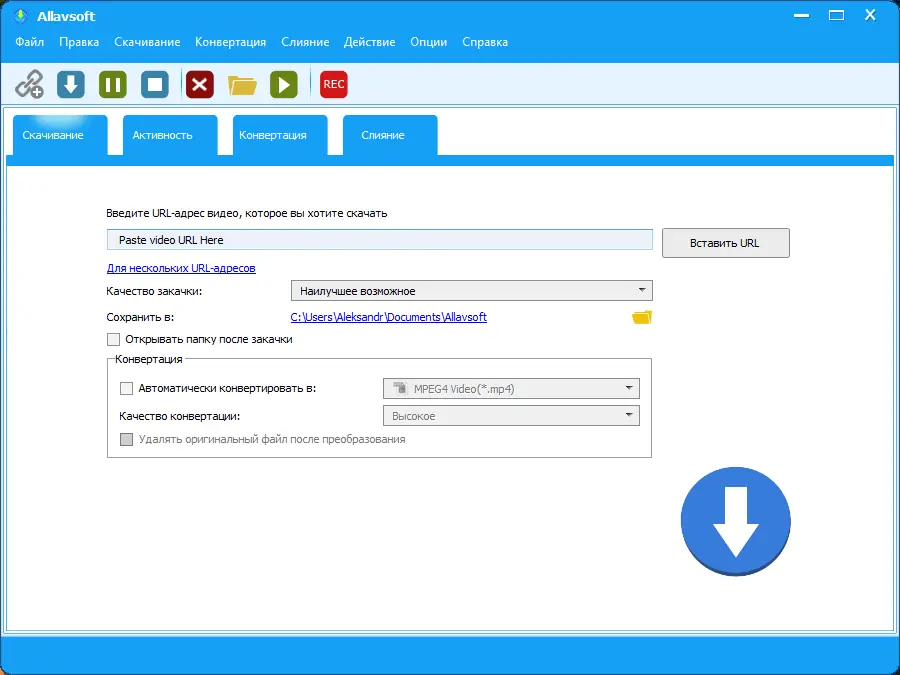 Программный интерфейс Allavsoft Video Downloader Converter 3.27.8.9146 RePack (& Portable) by elchupacabra [Multi Ru]