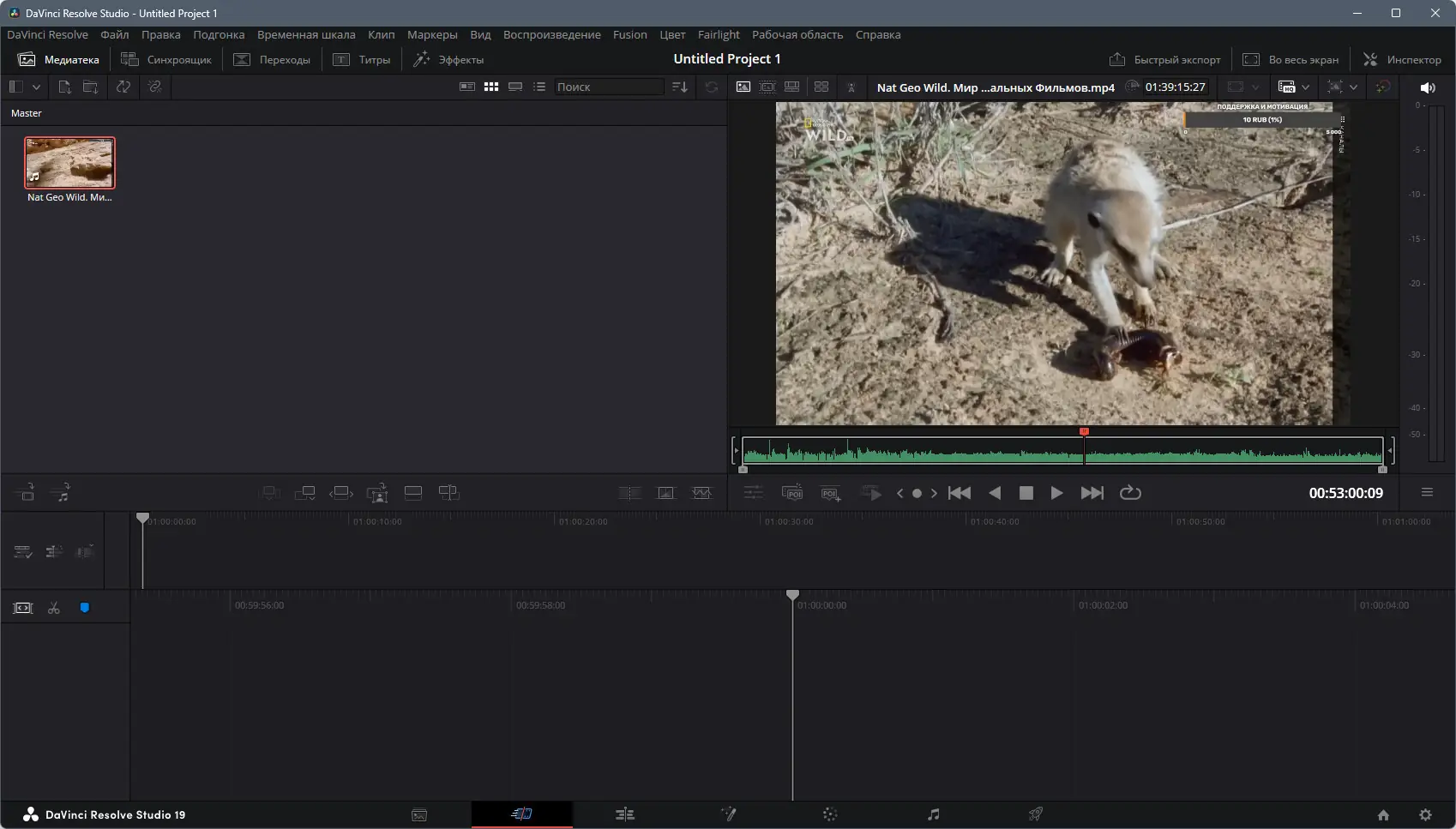 Программный интерфейс Blackmagic Design DaVinci Resolve Studio 19.0.1 Build 6 (x64) [Multi Ru]
