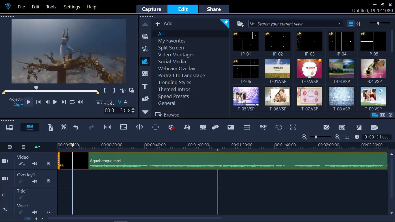Программный интерфейс Corel VideoStudio Ultimate 25.3.0.584 [Multi]