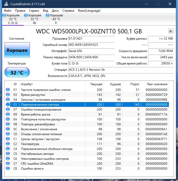 Программный интерфейс CrystalDiskInfo 8.17.5 RePack (& Portable) by elchupacabra [Multi Ru]