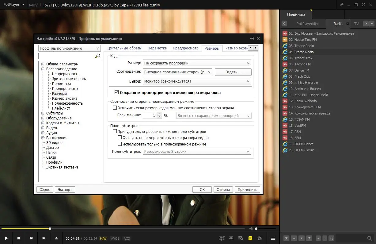 Программный интерфейс Daum PotPlayer 1.7.21419 (2021) PC RePack & Portable by SamLab