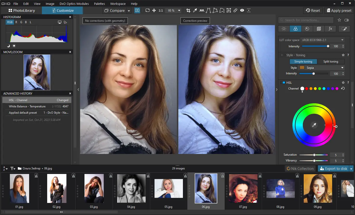 Программный интерфейс DxO PhotoLab Elite 7.0.2 build 83 Portable by 7997 [Multi]