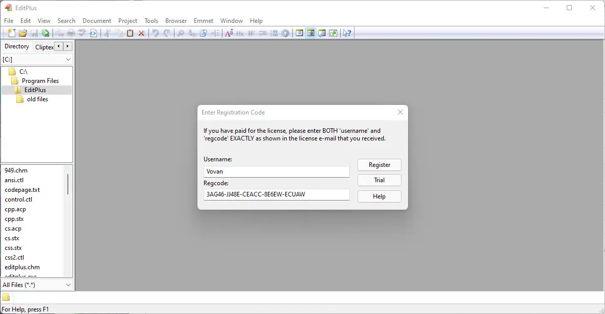 Программный интерфейс EditPlus 5.6.0 build 4250 + EditPlus 5.6.0 patch 4290 [En]
