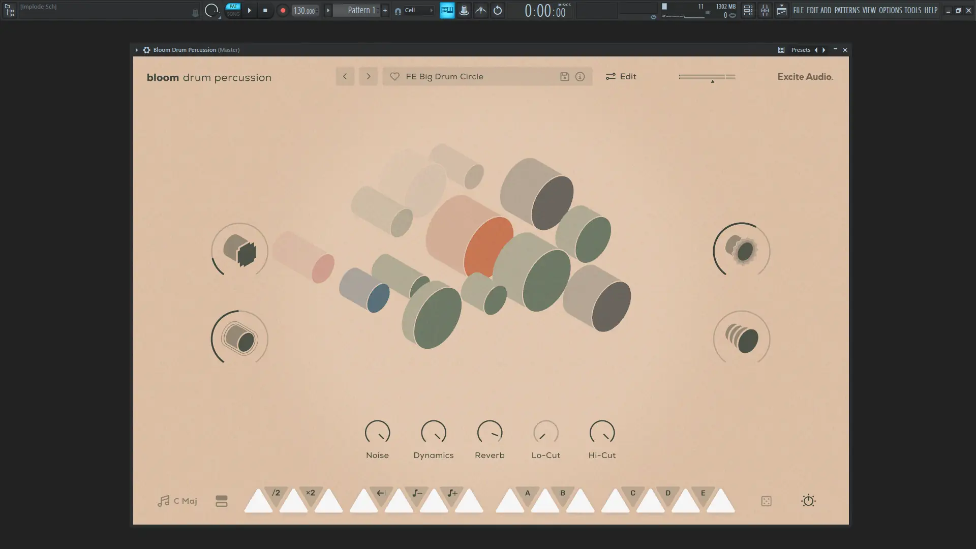 Программный интерфейс Excite Audio - Bloom Drum Percussion 1.0.0 STANTALONE, VSTi, VSTi 3, AAX (x64) [En]