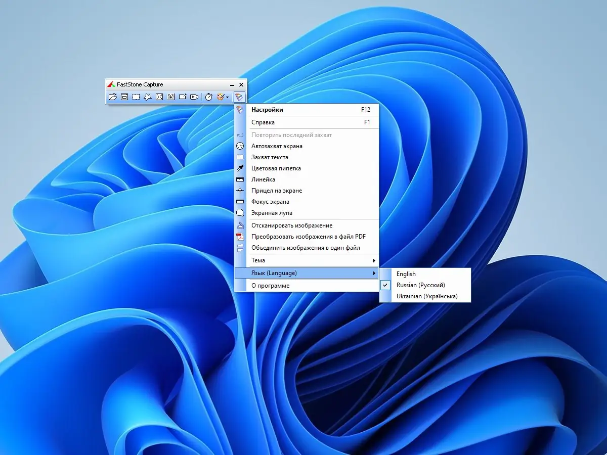 Программный интерфейс FastStone Capture 10.6 RePack (& portable) by Dodakaedr [Multi Ru]